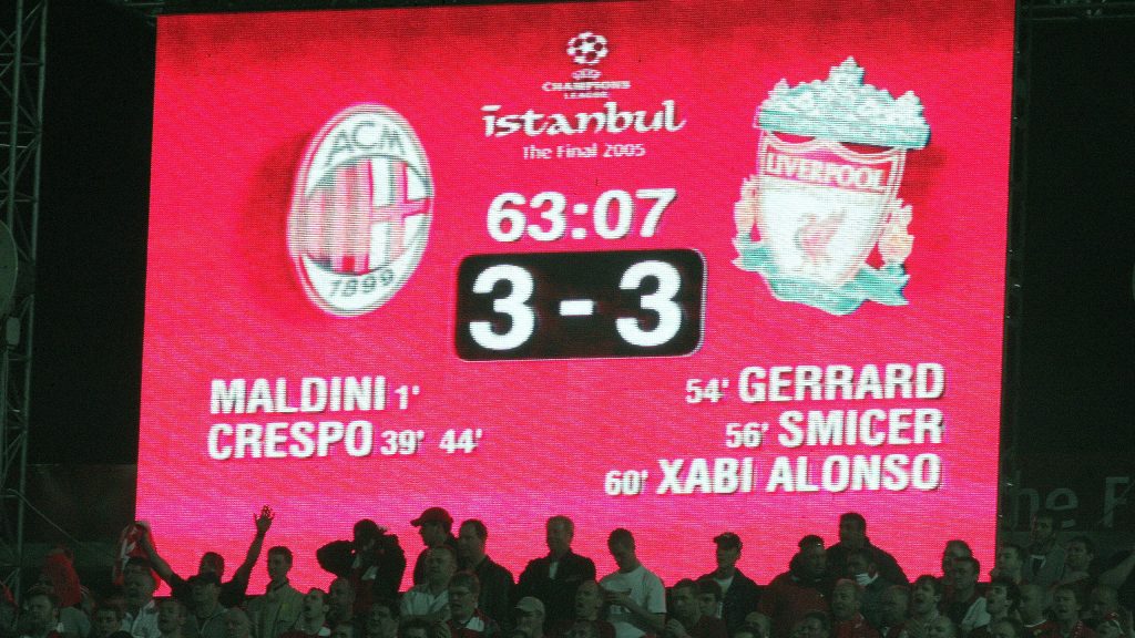 Liverpool vs Milan 2005 scoreline