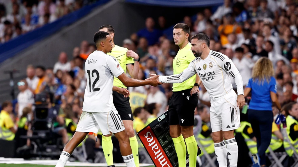 Trent Alexander arnold being substituted off for Dani Carvajal