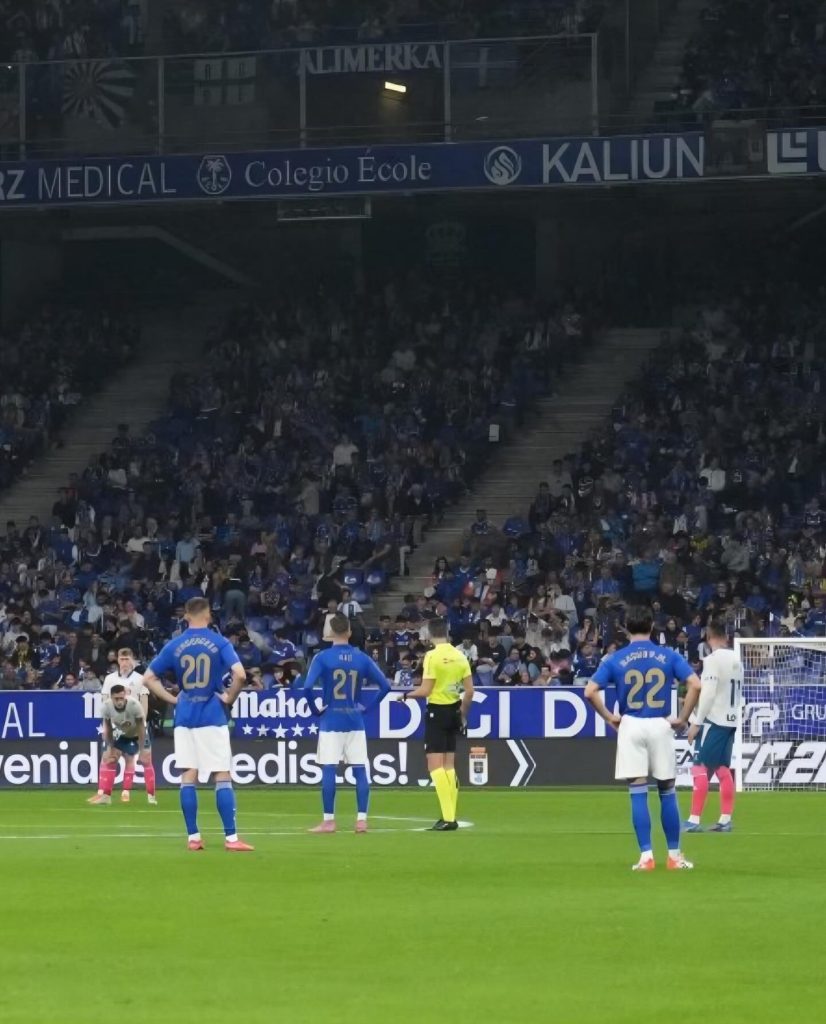 Real Oviedo and Espanyol protesting against the Barcelona vs Villareal La Liga game that is set to be played in Miami