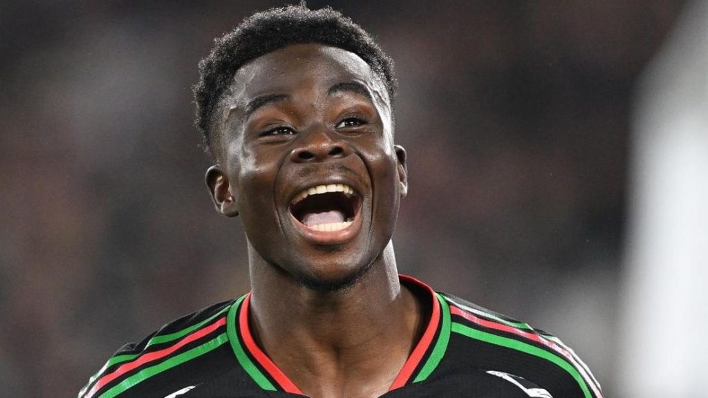 Bukayo Saka big smile