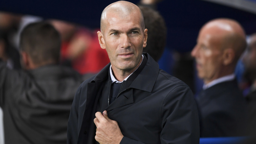 Frontview of Zinedine Zidane