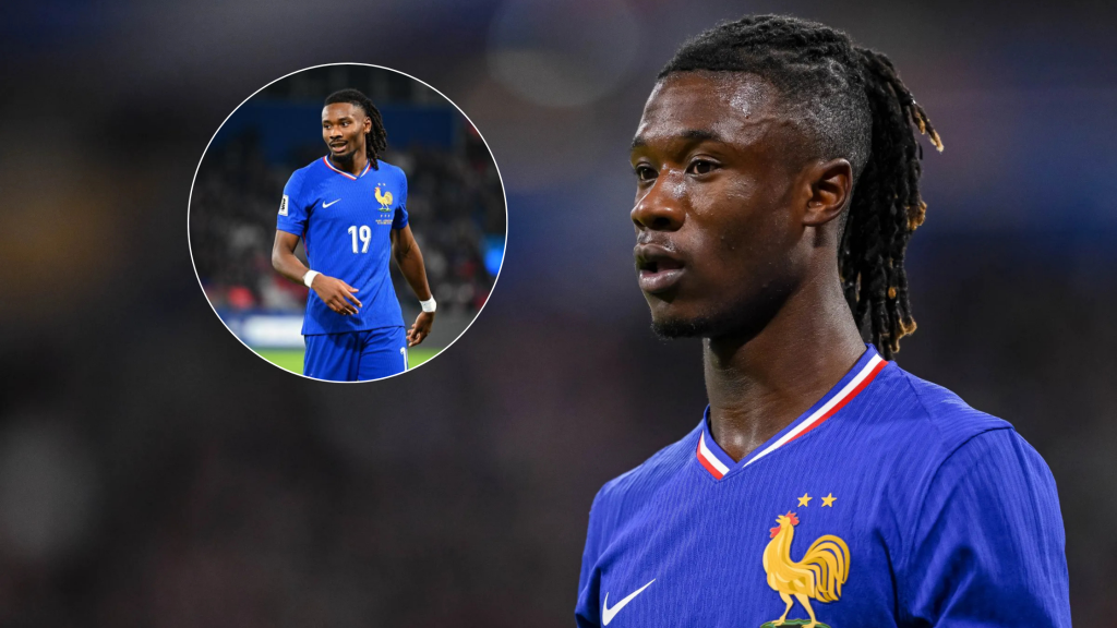 Eduardo Camavinga and Kephren Thuram in a France shirt