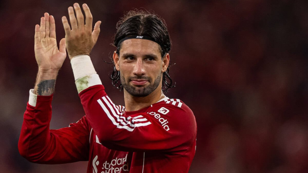 Dominik Szoboszlai clapping while playing for Liverpool