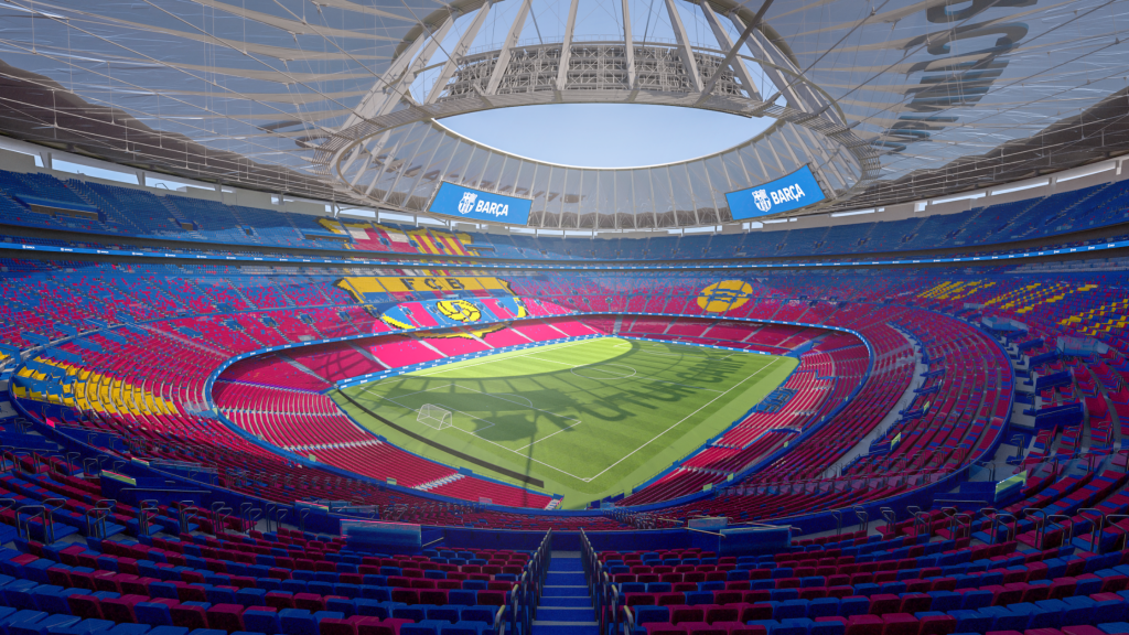 Inside view of the Camp Nou