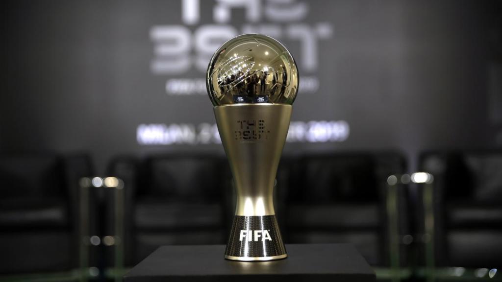 Frontview of FIFA "The Best" award