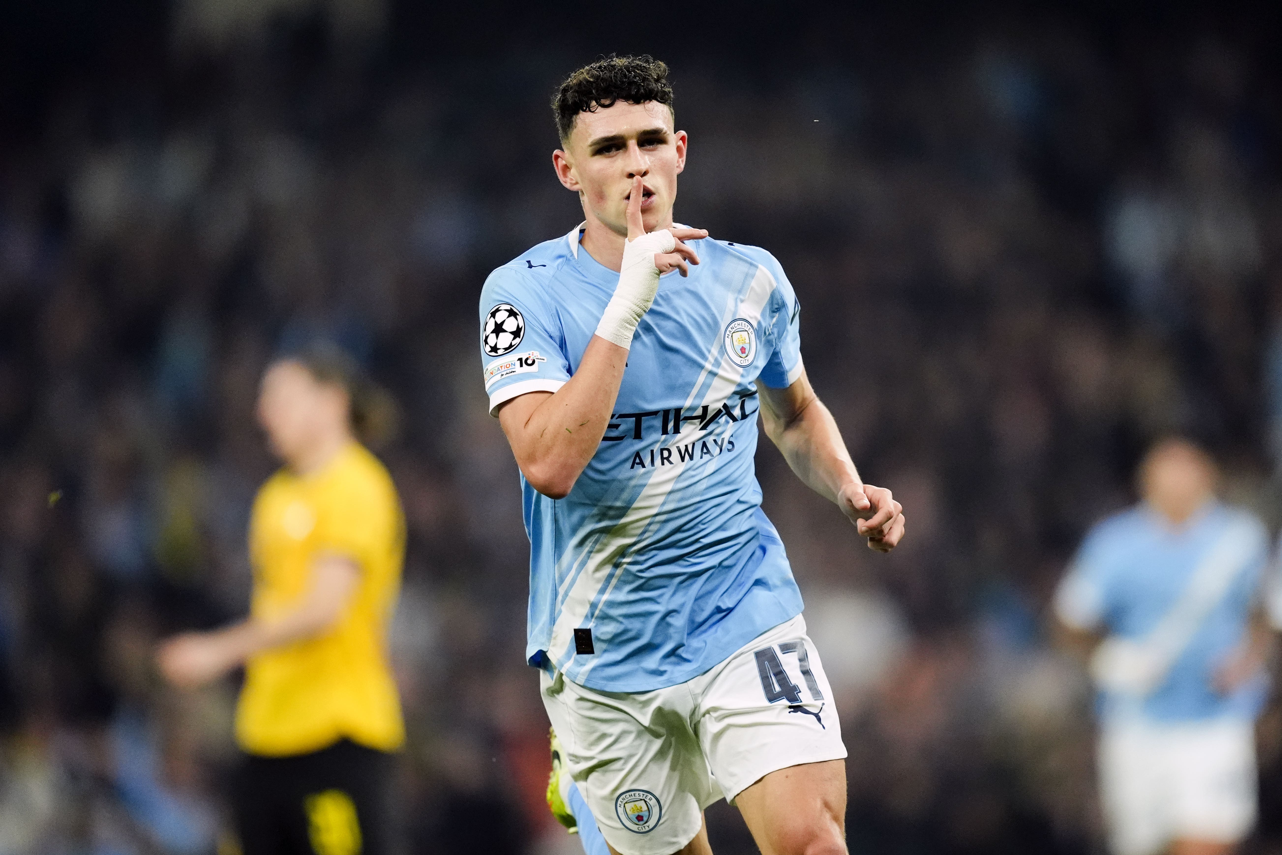 Phil Foden silence celebration