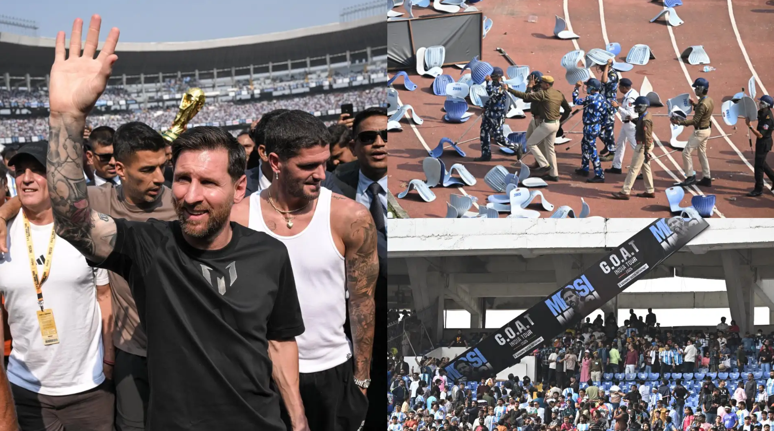 Хаос на почетокот на турнејата во Индија на Меси