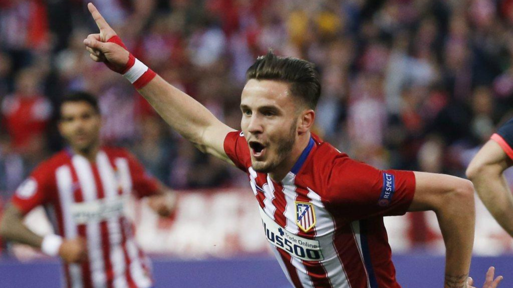 Saul Niguez celebrating for Atletico Madrid