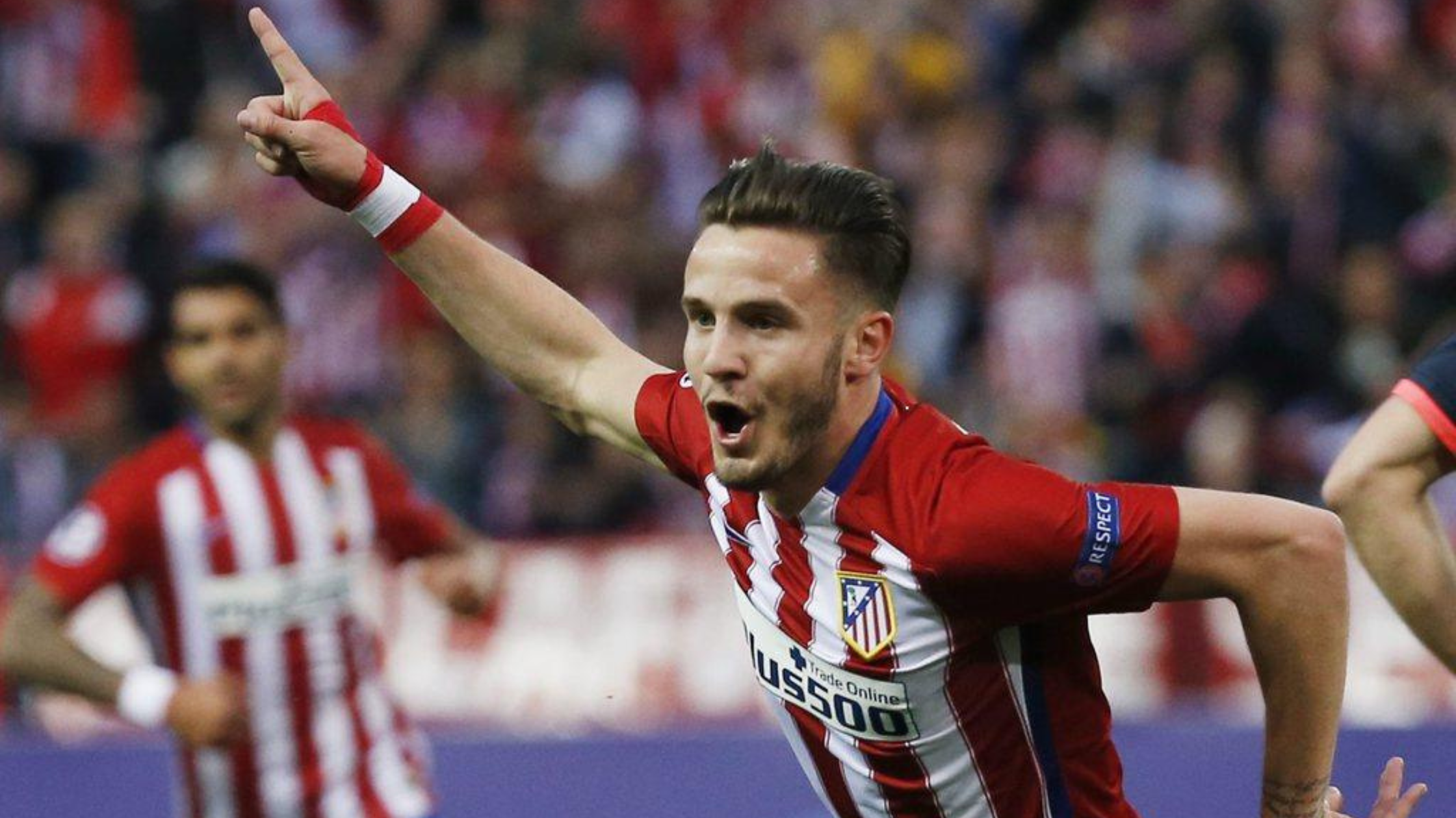 Saul Niguez celebrating for Atletico Madrid