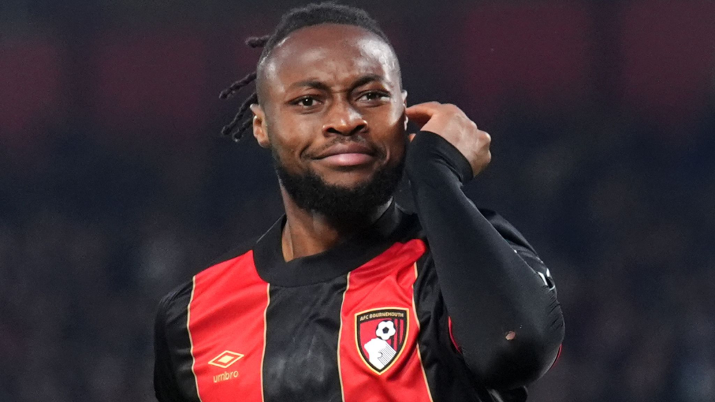 Frontview of Antoine Semenyo as Bournemouth player