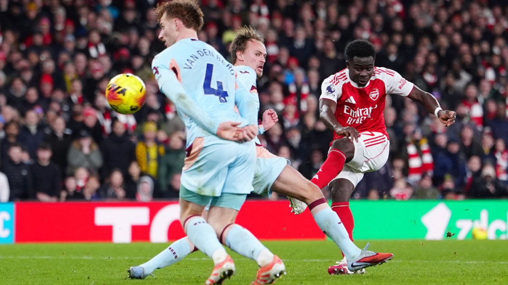 Bukayo Saka against Leeds