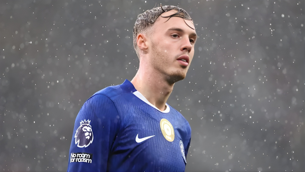 Cole Palmer on a rainy night as Chelsea player