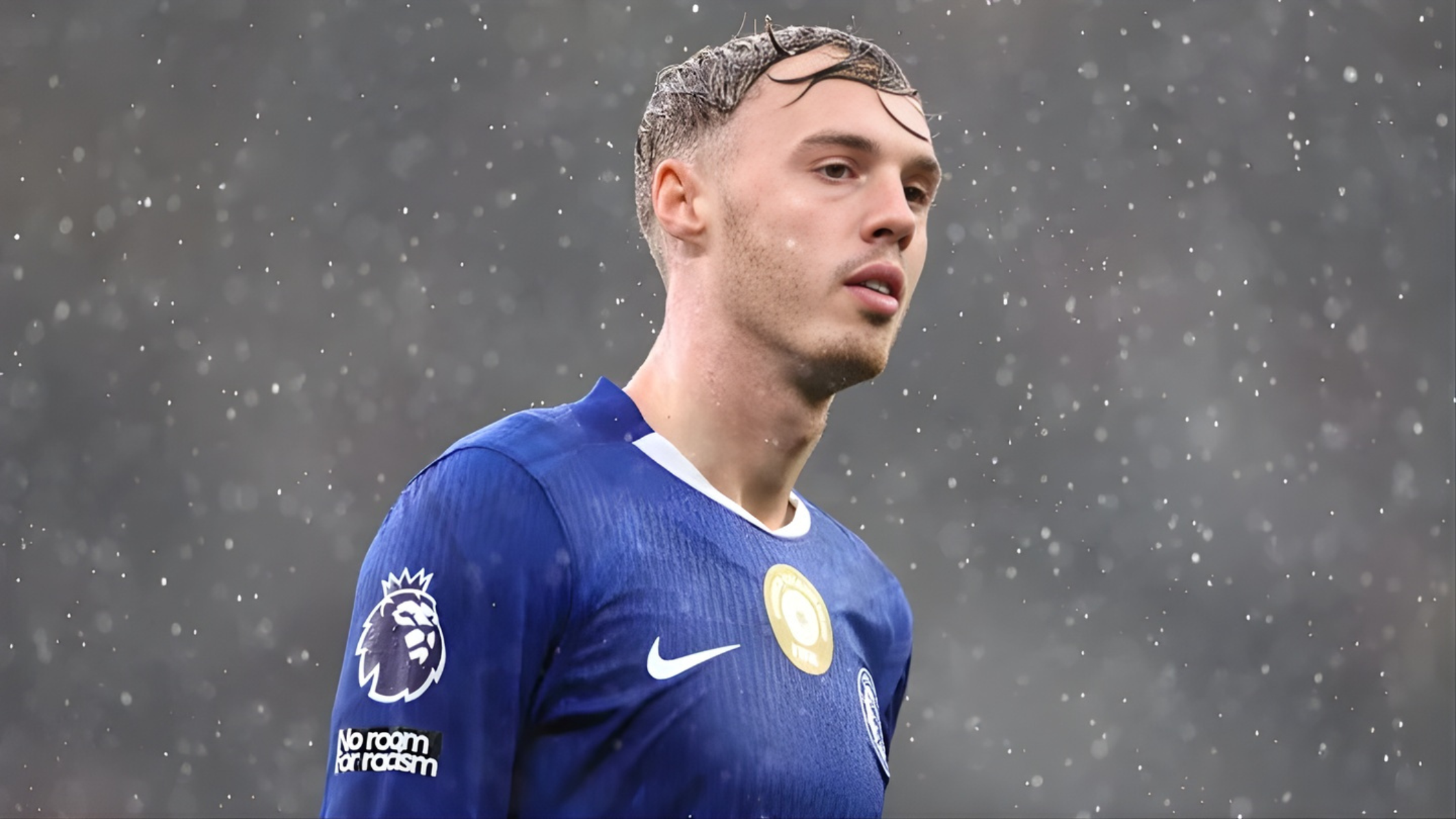 Cole Palmer on a rainy night as Chelsea player