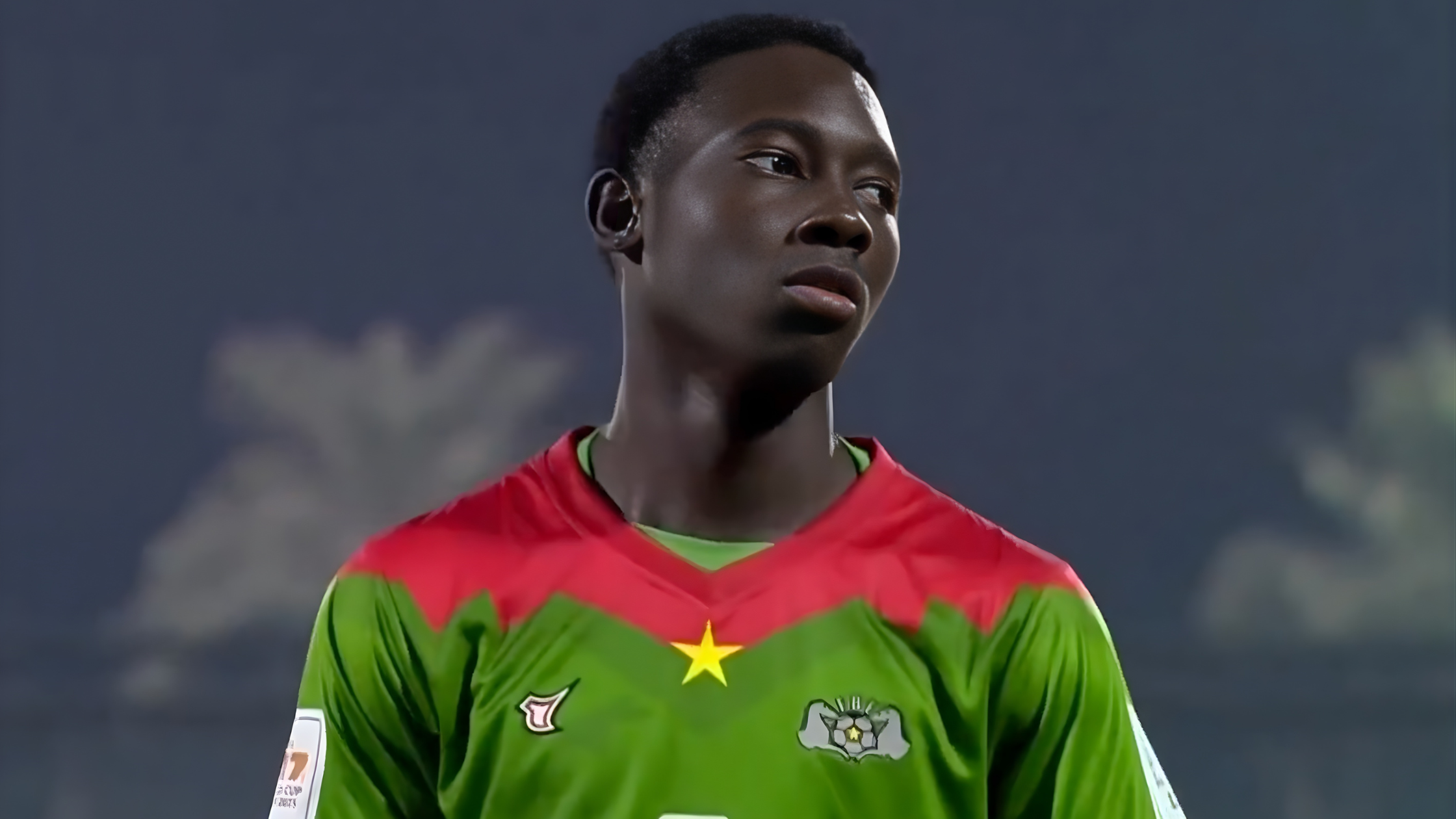 Frontview of Mohammad Zongo playing for Burkina Faso