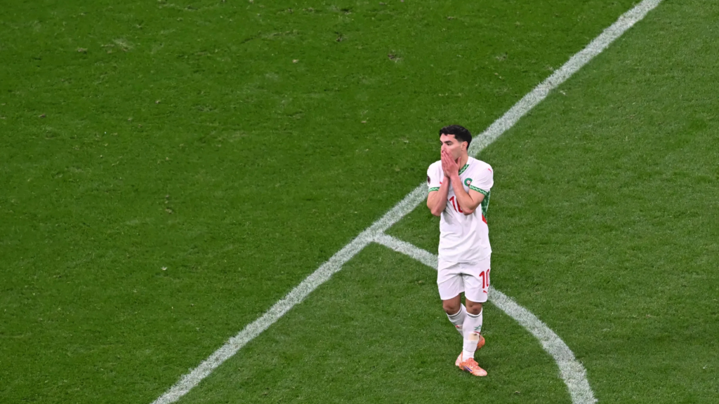 View from afar of Brahim Diaz after the penalty miss in AFCON final