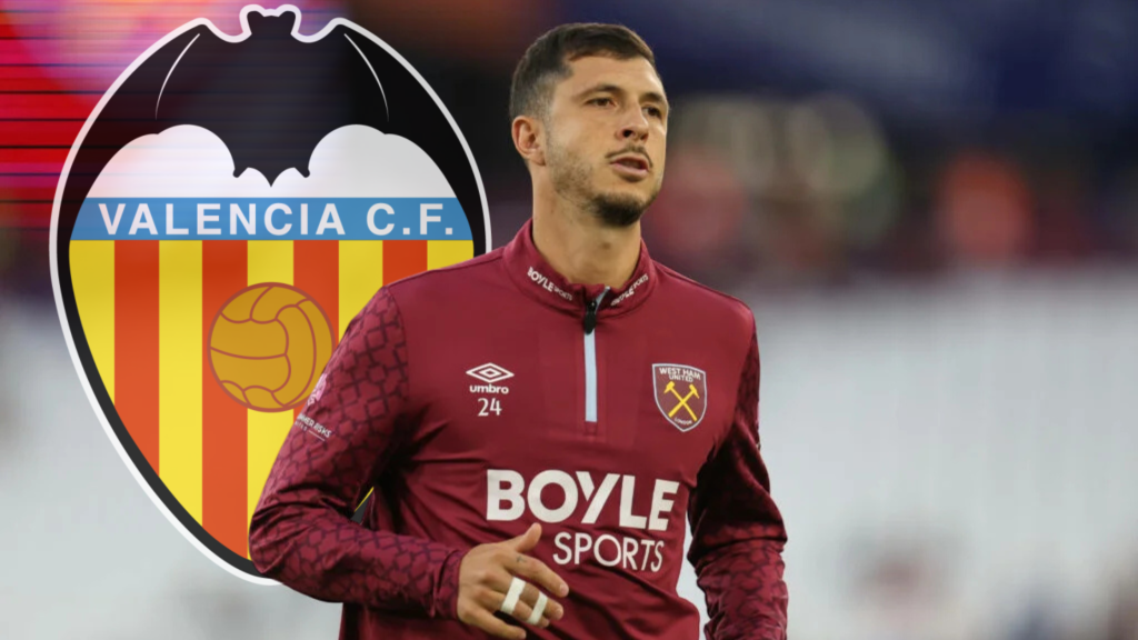 Гвидо Родригез и логото на Валенсија