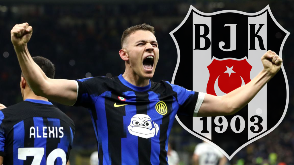 Играчот на Интер, Кристијан Аслани, и логото на Бешикташ