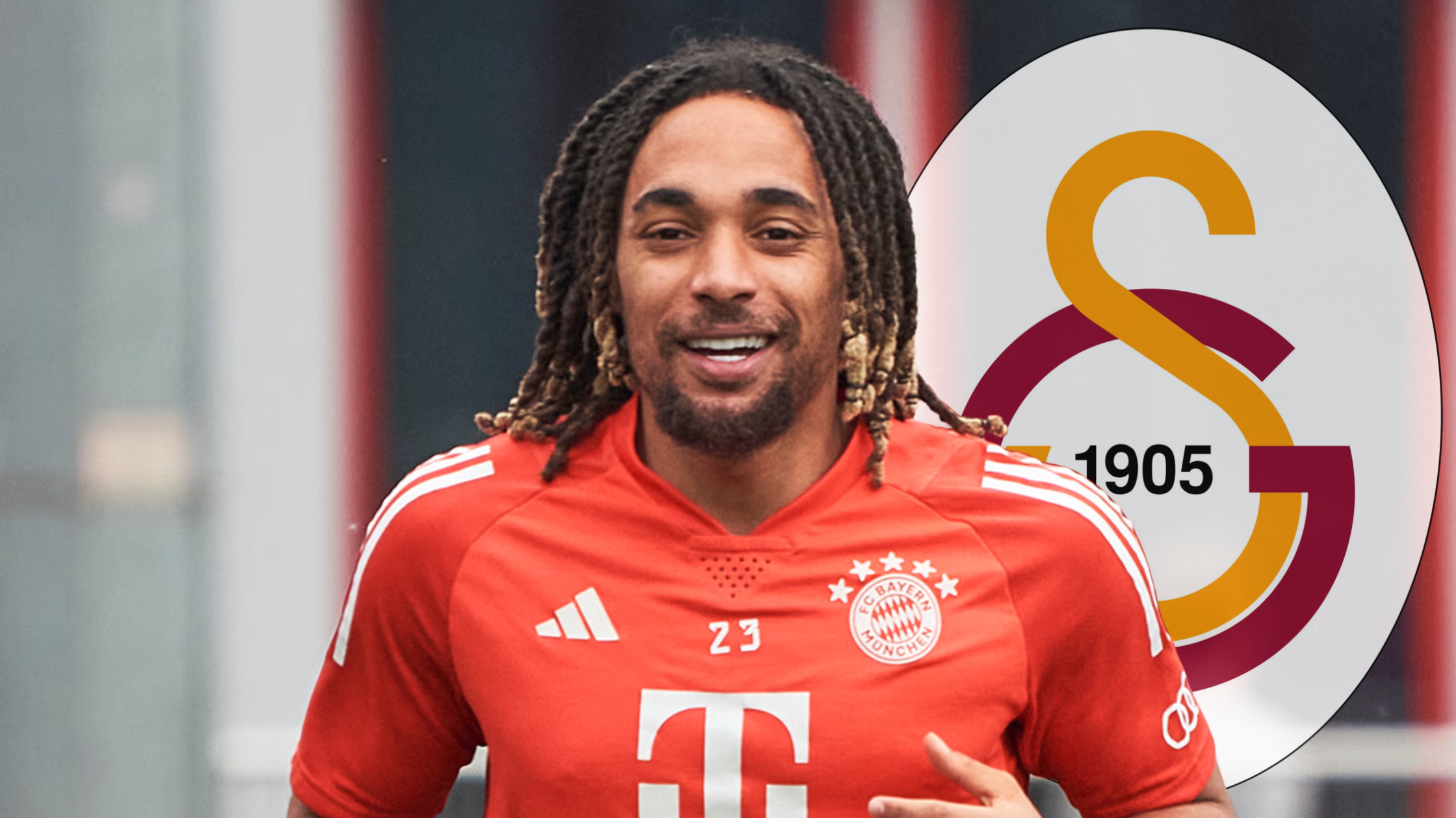 Играчот на Баерн Минхен, Саша Бое, и логото на Галатасарај