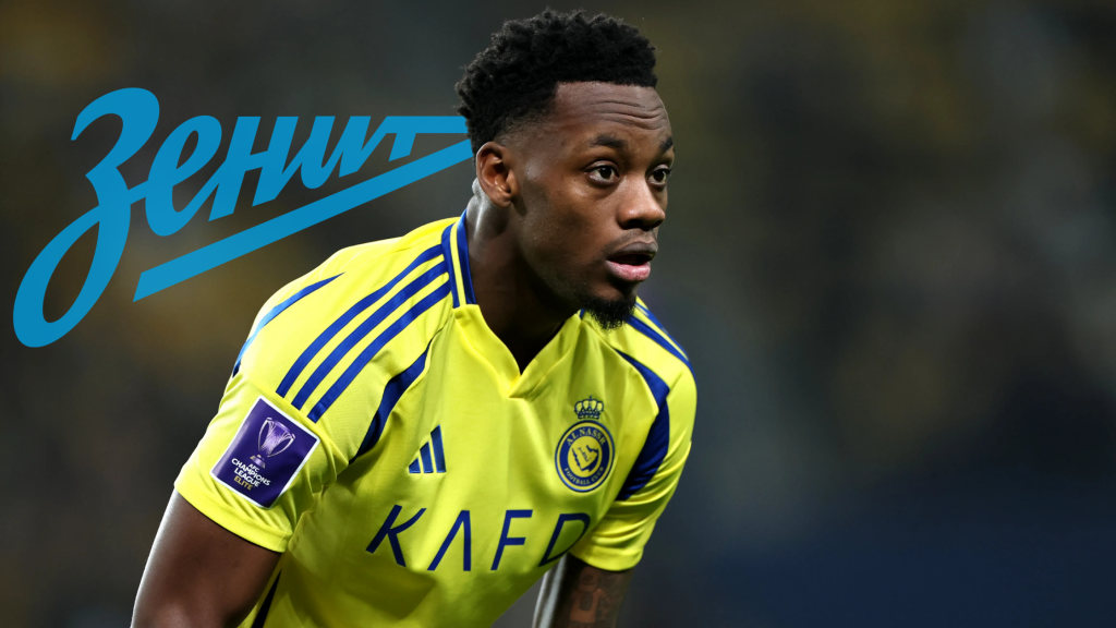 Играчот на Ал Наср, Џон Дуран, и логото на Зенит