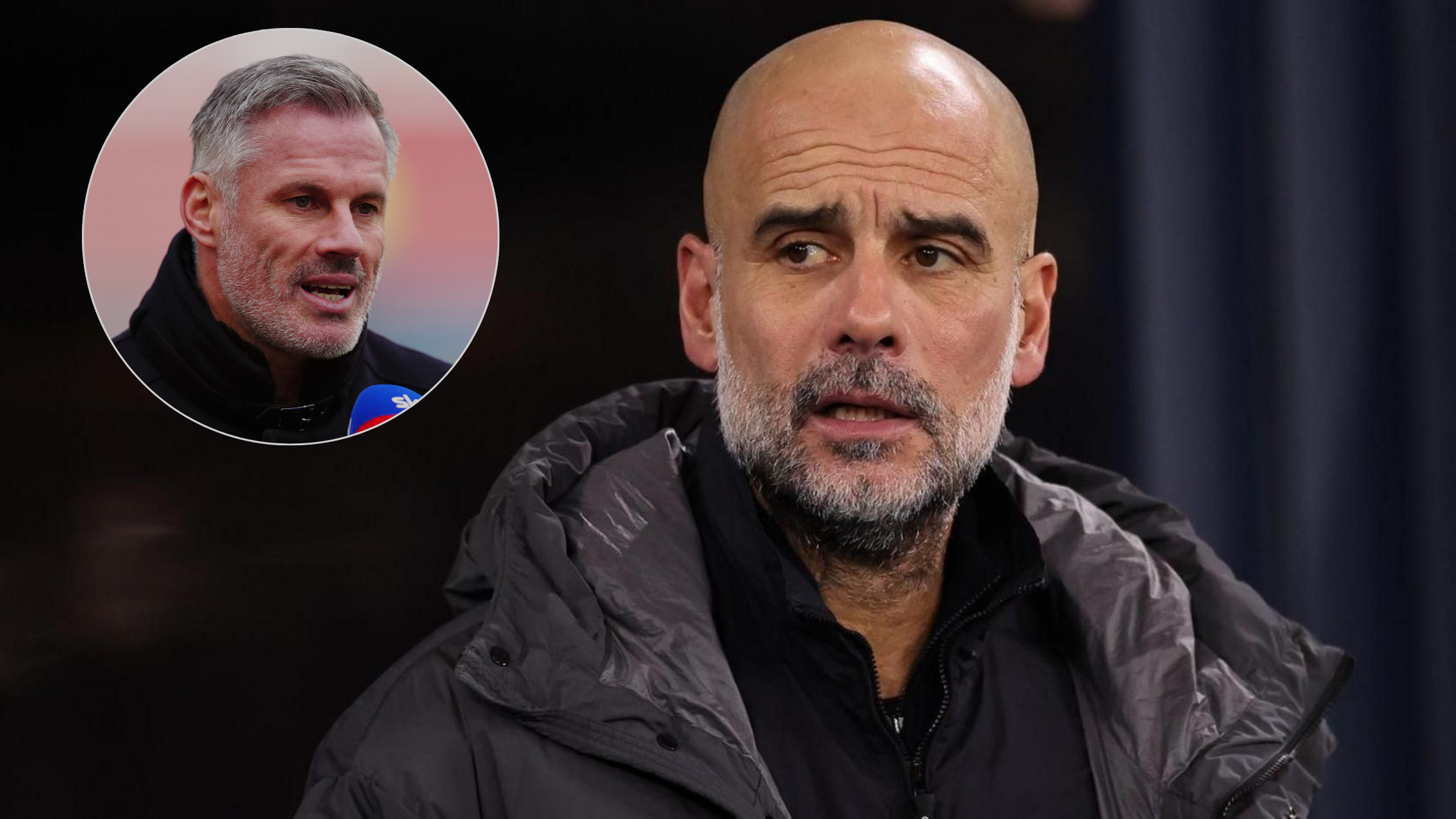 Менаџерот на Манчестер Сити, Пеп Гардиола, и Џејми Карагер