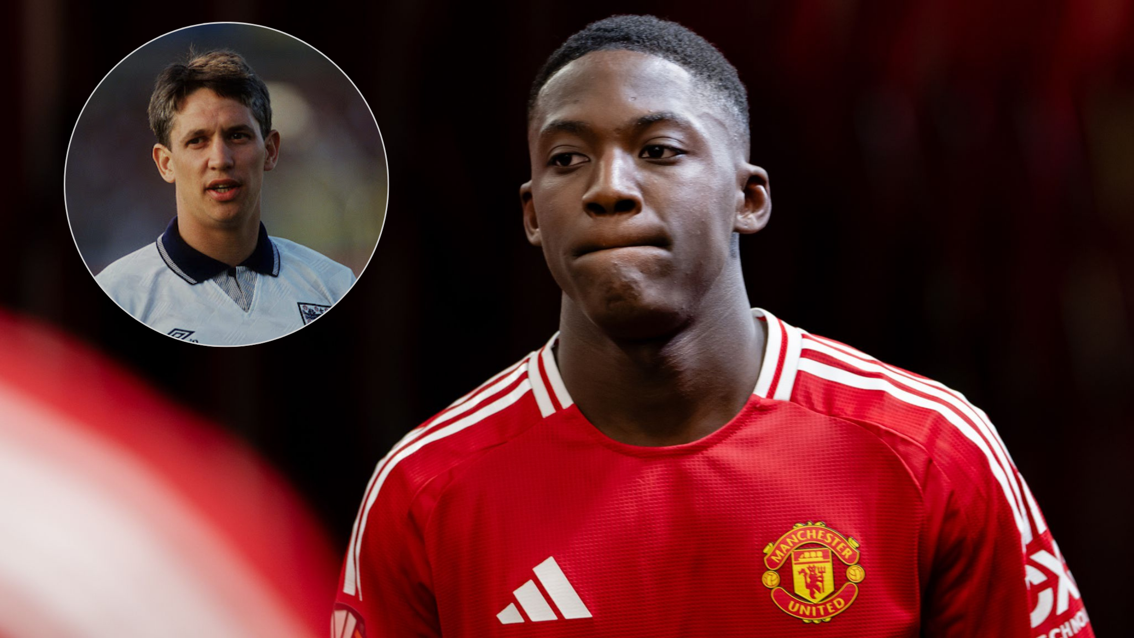 Играчот на Манчестер Јунајтед Коби Мејну и Поранешниот играч на Англија, Гери Линекер