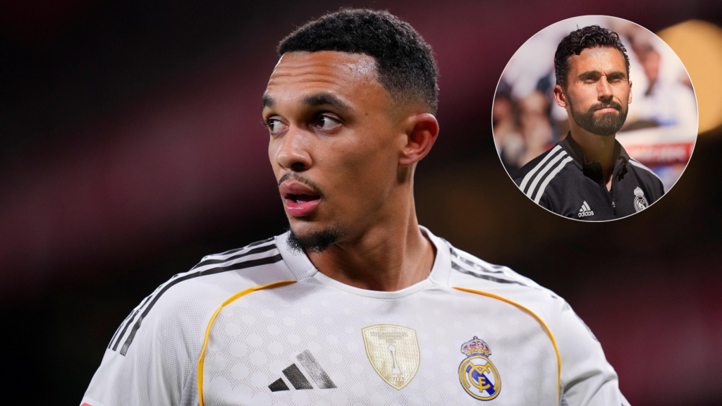 Играчот на Реал Мадрид, Трент Александер Арнолд, и тренерот, Алваро Арбелоа