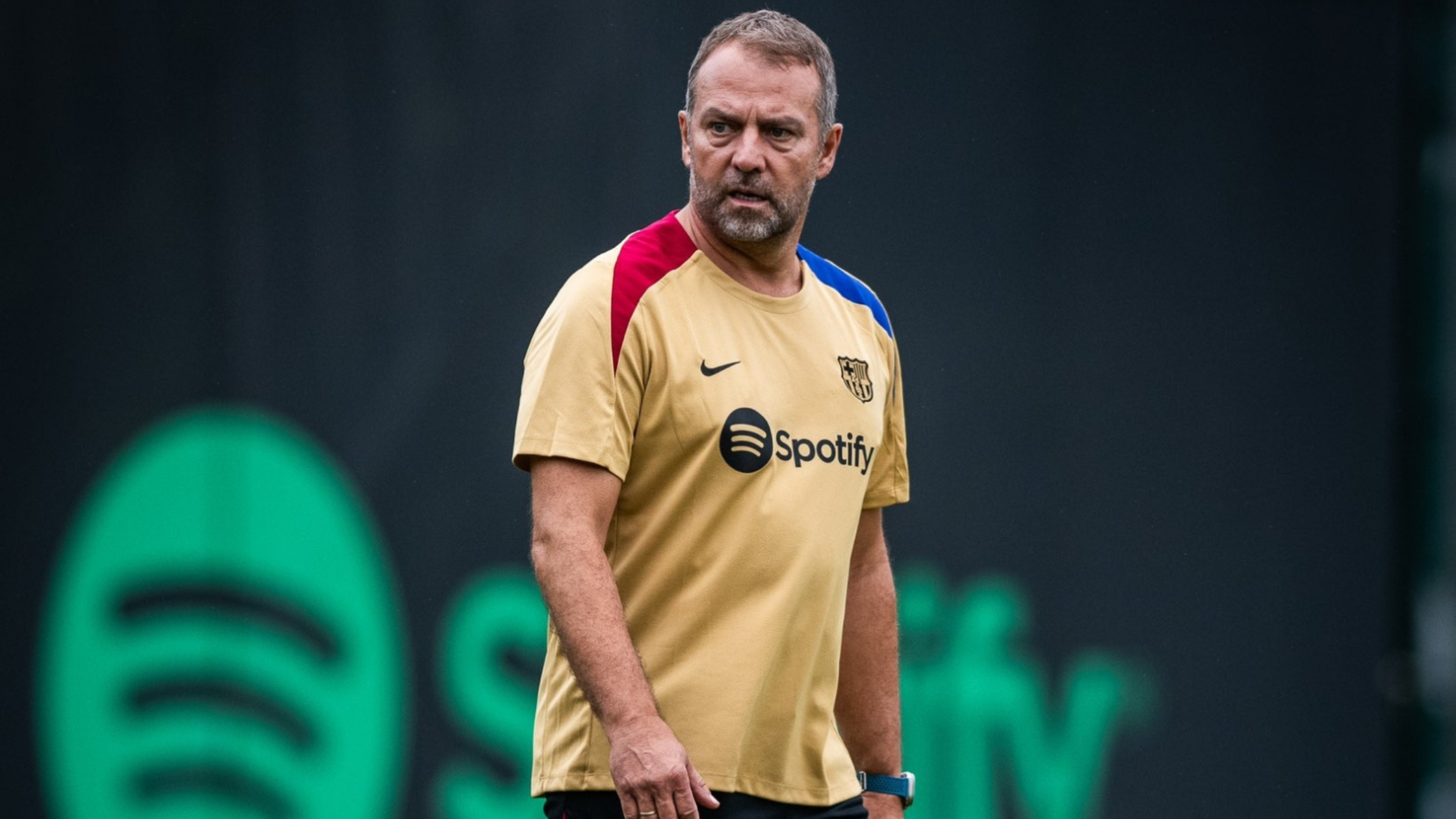 Менаџерот на Барселона, Ханси Флик, на тренинг