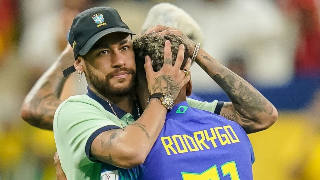 Нејмар и Родриго во прегратка