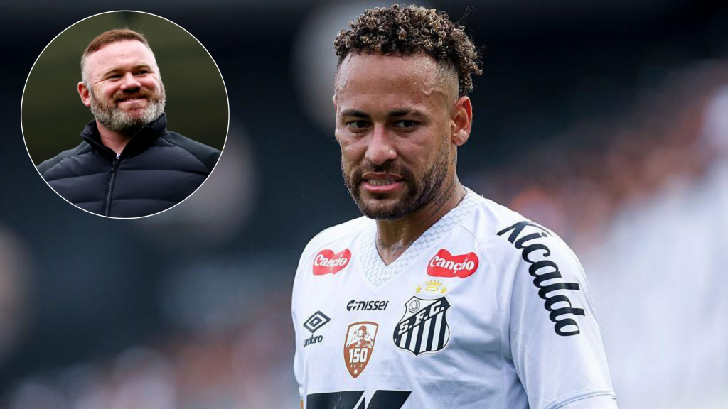 Играчот на Сантос, Нејмар, и поранешниот играч на Манчестер Јунајтед, Вејн Руни