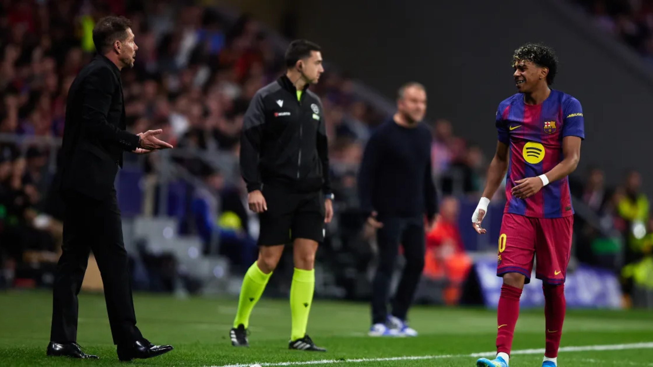 Диего Симеоне зборува со Ламин Јамал